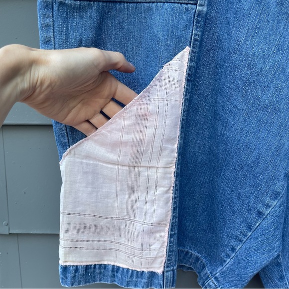 ERIKA KELLY APPAREL Patchwork Vintage Hankies & Lace Hand Sewn Denim Shorts - Picture 6 of 14